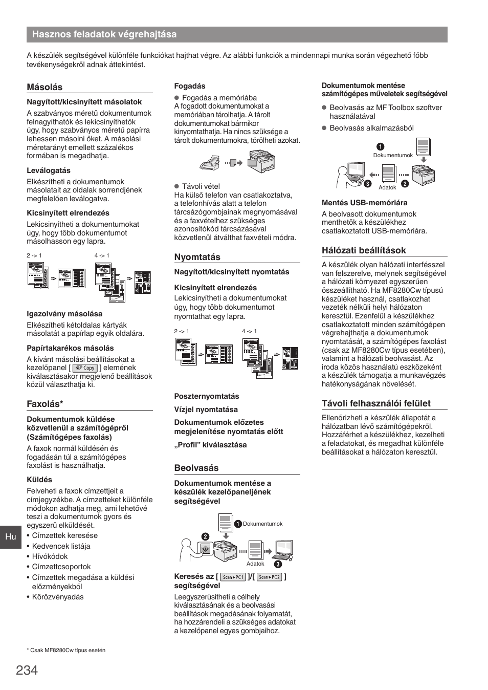 Hasznos feladatok végrehajtása | Canon i-SENSYS MF8280Cw User Manual | Page 234 / 292