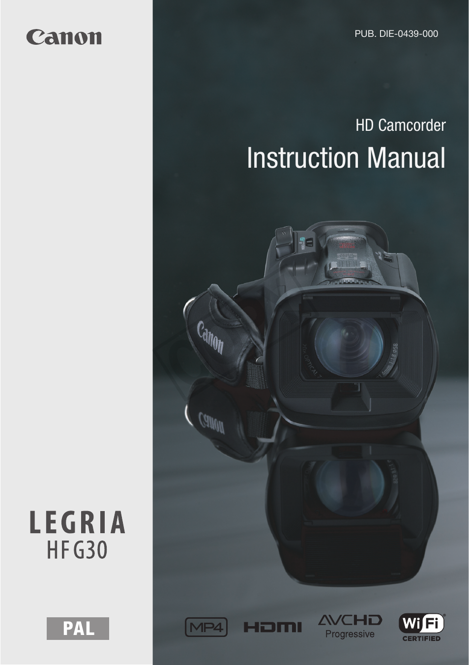 Canon LEGRIA HF G30 User Manual | 184 pages