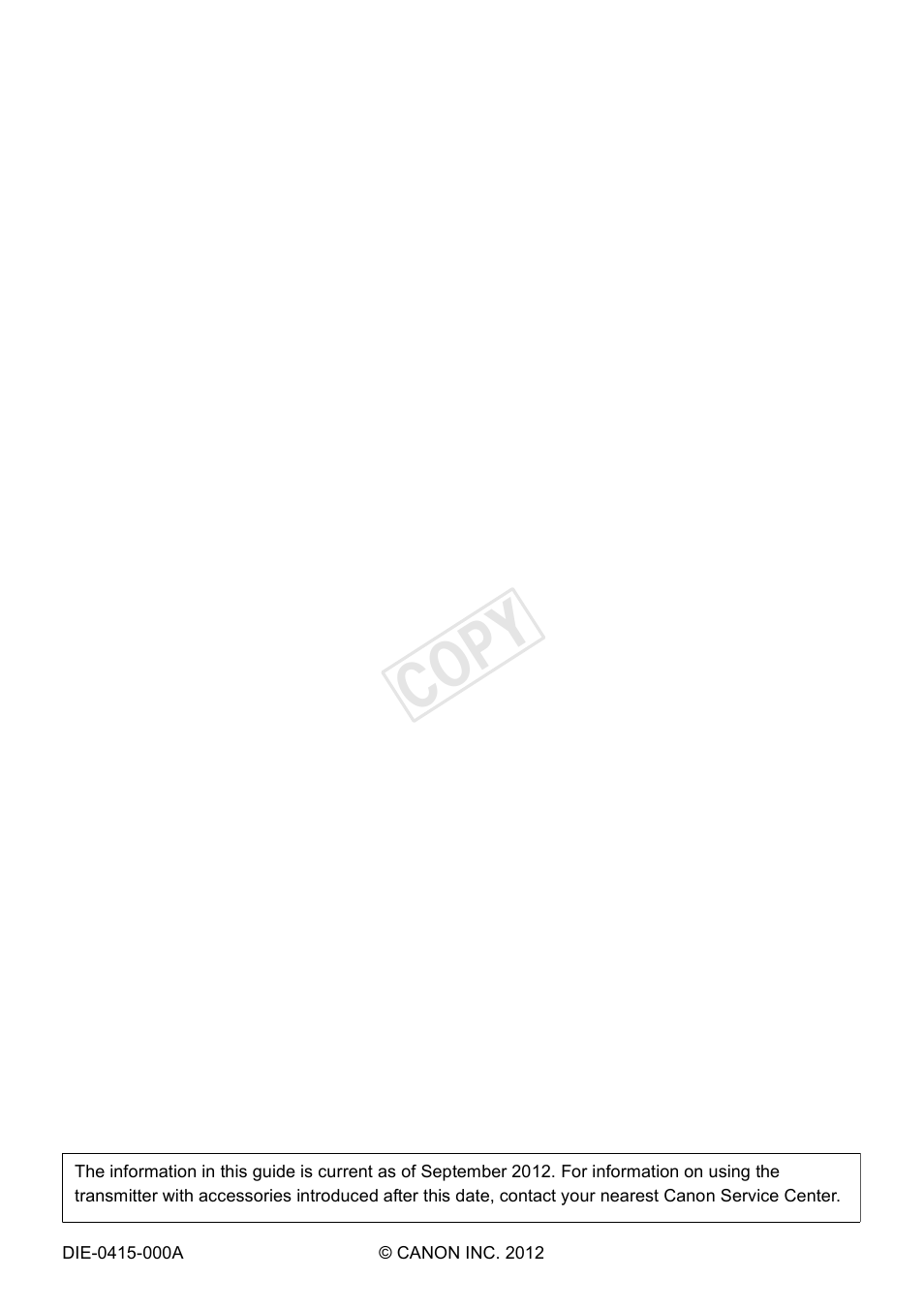 Cop y | Canon EOS C500 PL User Manual | Page 38 / 38