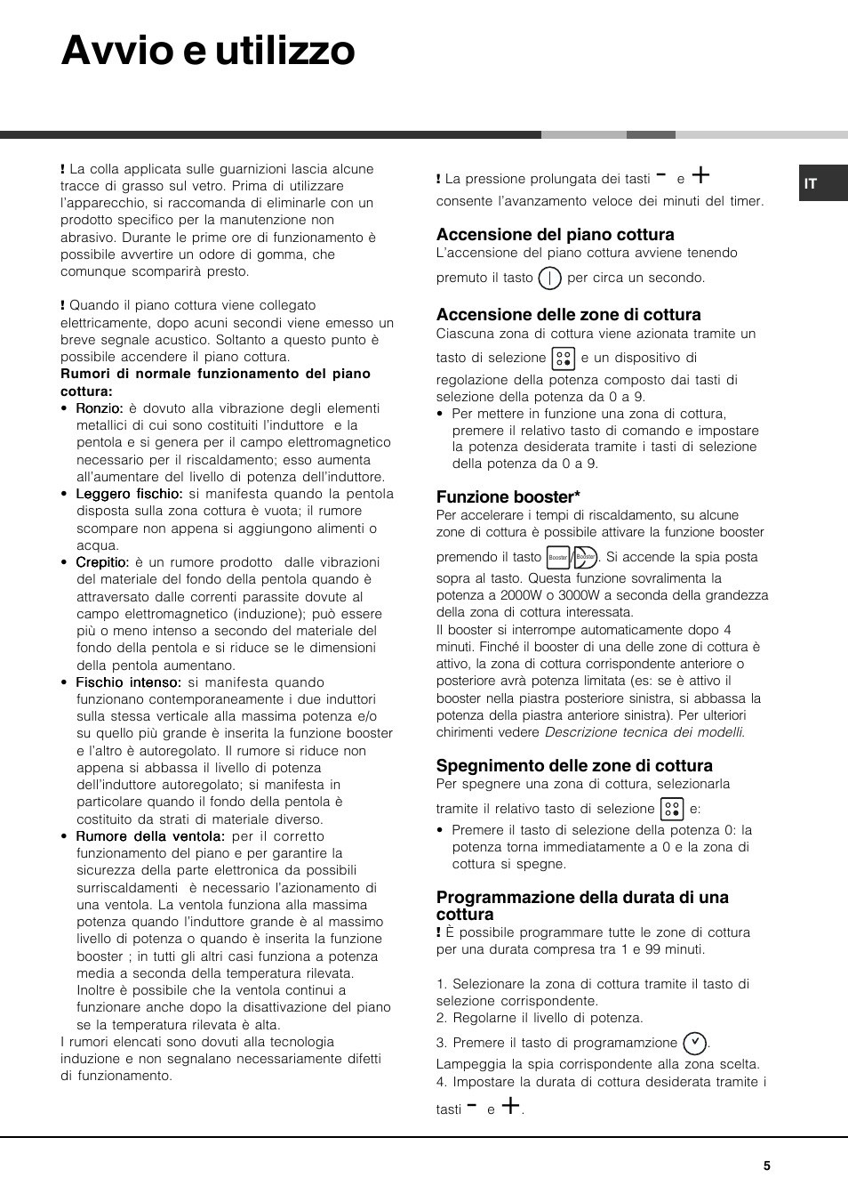 Avvio e utilizzo | Hotpoint Ariston KIO 744 DD Z User Manual | Page 5 / 56