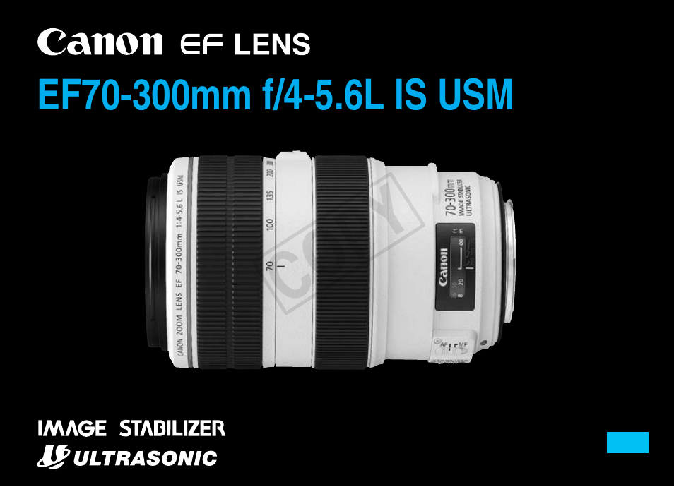 Canon EF 70-300mm f4-5.6L IS USM User Manual | 16 pages