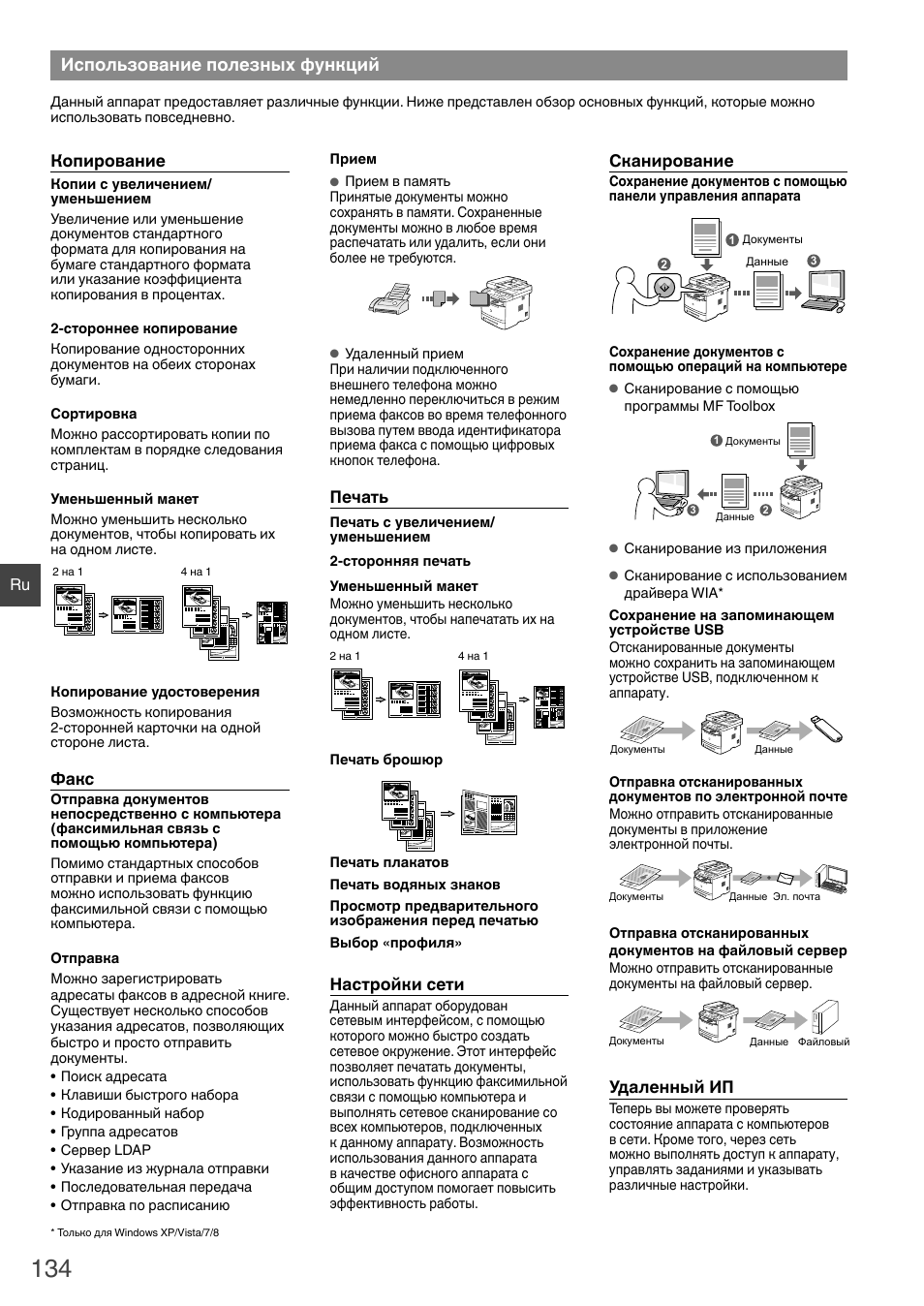 Использование полезных функций | Canon i-SENSYS MF6180dw User Manual | Page 134 / 292