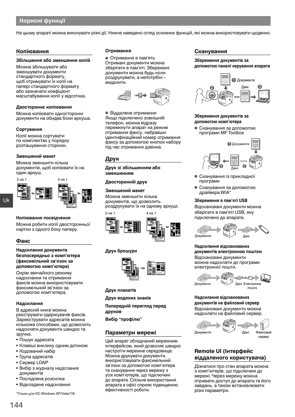 Корисні функції | Canon i-SENSYS MF6180dw User Manual | Page 144 / 292