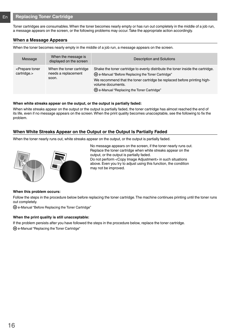 Replacing toner cartridge | Canon i-SENSYS MF6180dw User Manual | Page 16 / 292