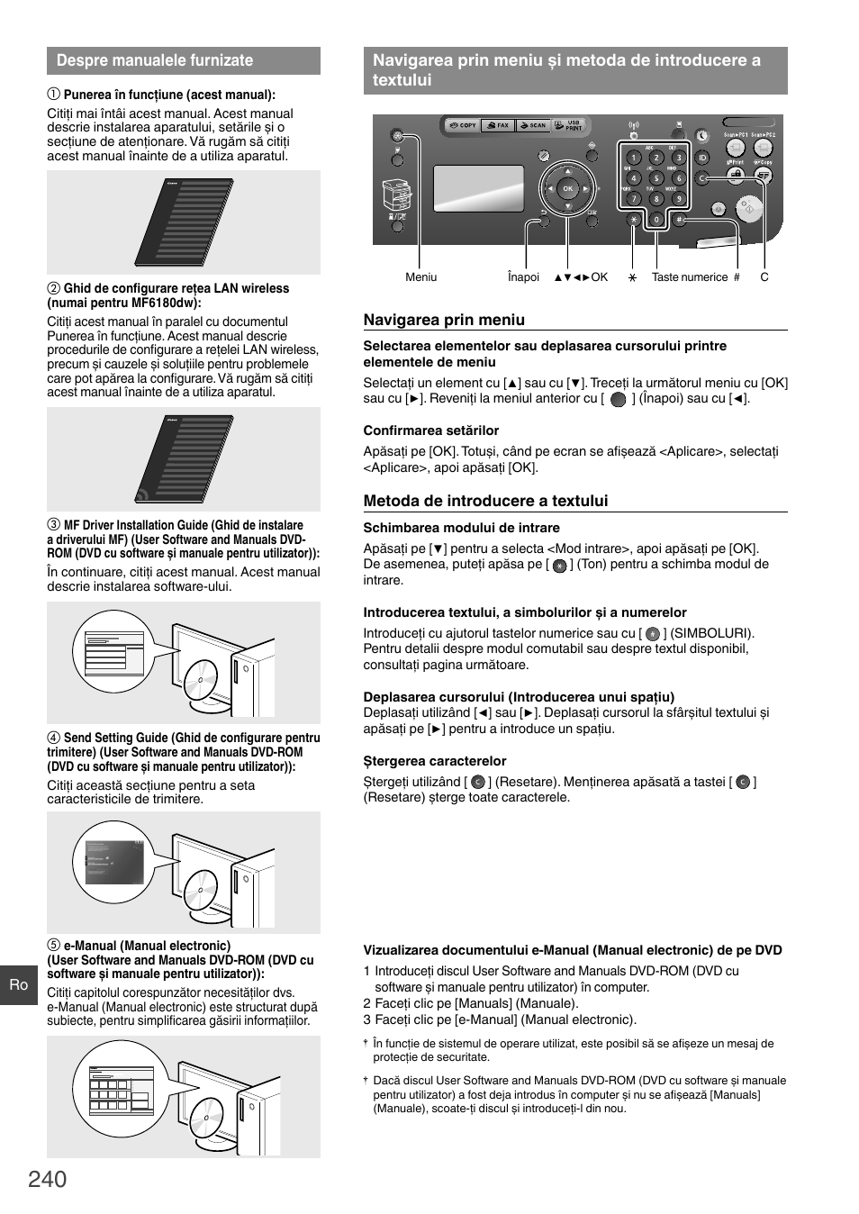 Introducere a textului, Despre manualele furnizate | Canon i-SENSYS MF6180dw User Manual | Page 240 / 292