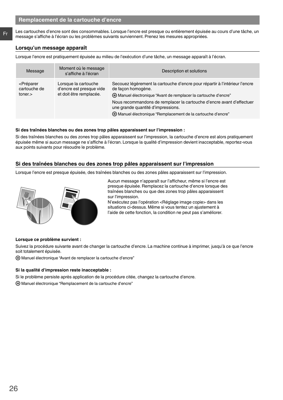 Remplacement de la cartouche d’encre | Canon i-SENSYS MF6180dw User Manual | Page 26 / 292