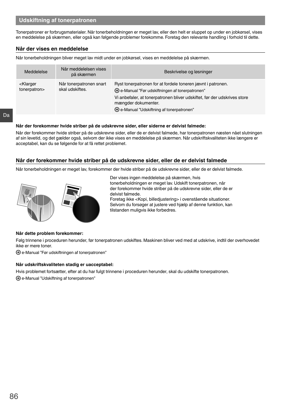 Udskiftning af tonerpatronen | Canon i-SENSYS MF6180dw User Manual | Page 86 / 292