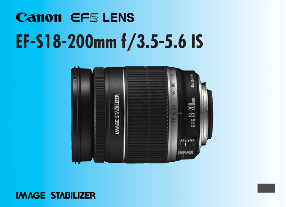 Canon EF-S 18-200mm f3.5-5.6 IS User Manual | 13 pages