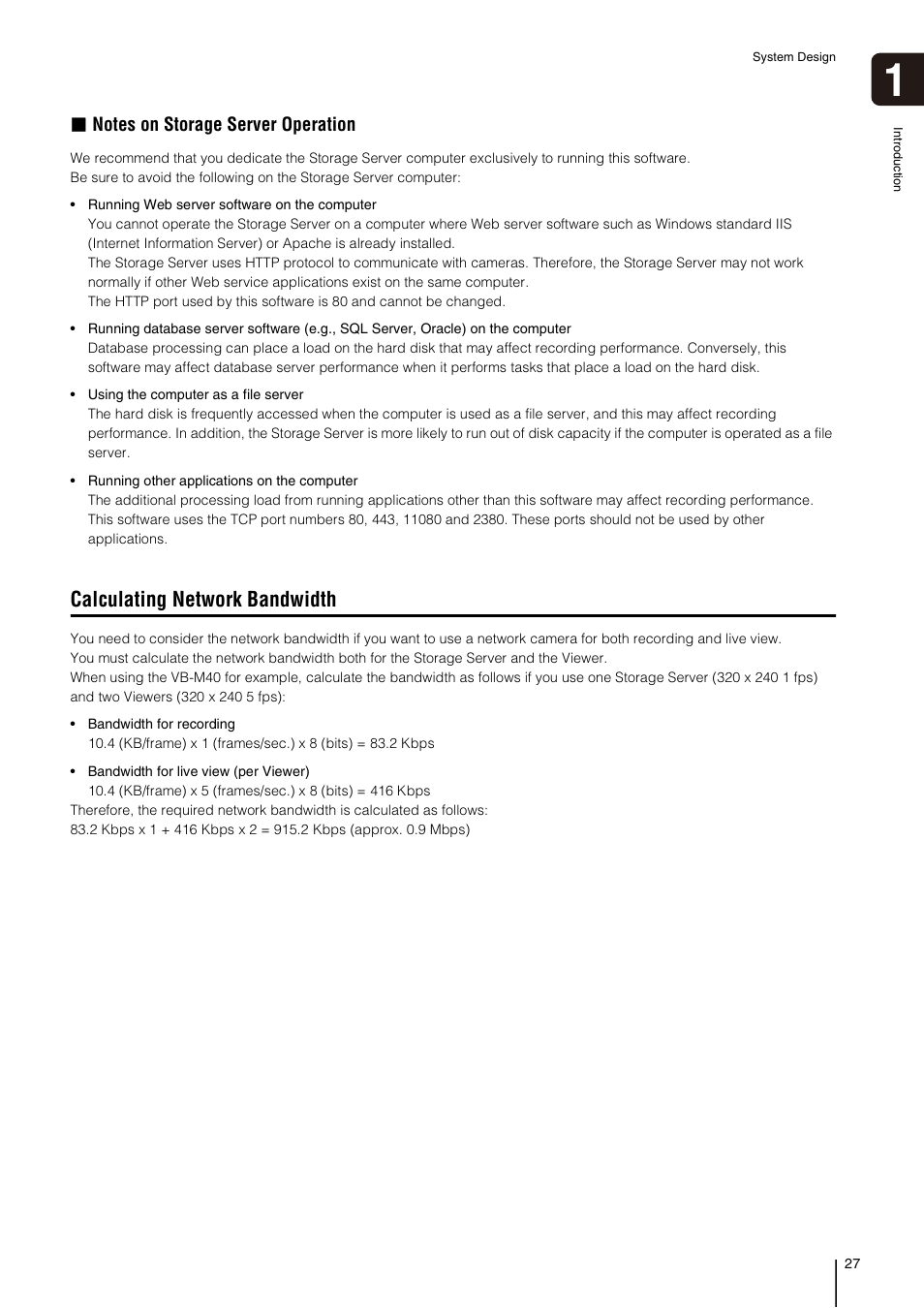 Calculating network bandwidth | Canon RM-Software User Manual | Page 27 / 138