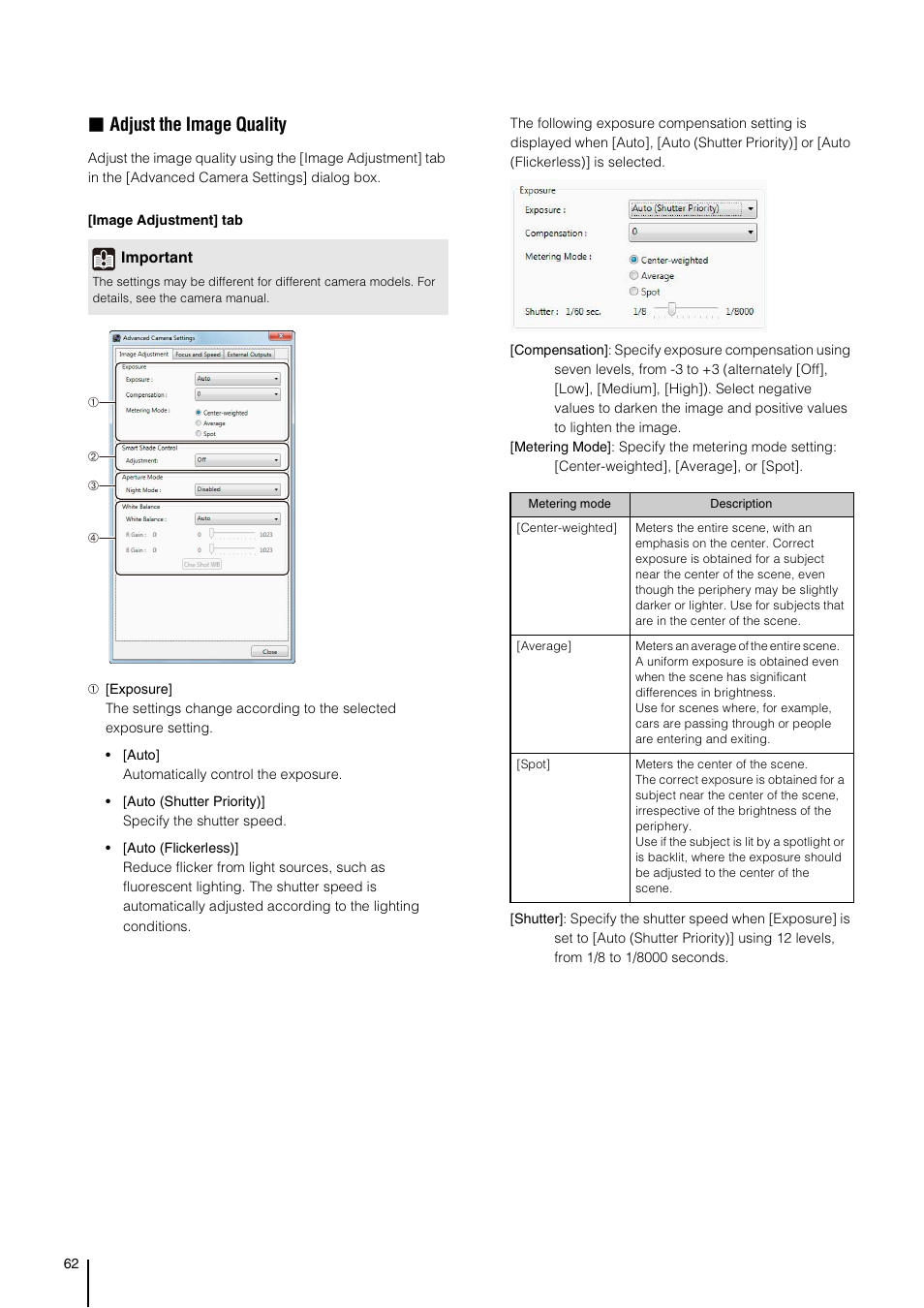 Adjust the image quality | Canon RM-Software User Manual | Page 62 / 138