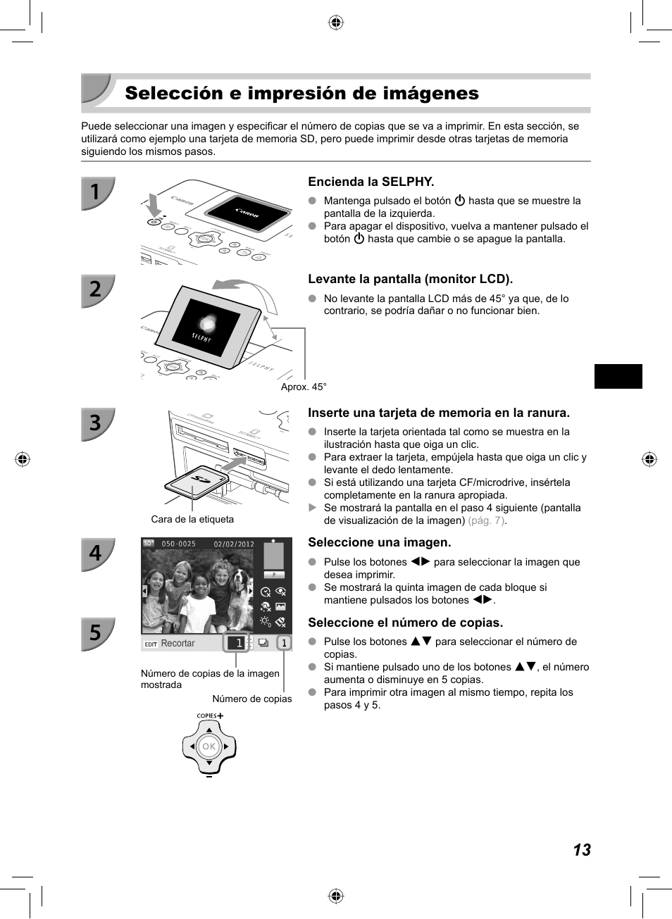 Selección e impresión de imágenes | Canon SELPHY CP810 User Manual | Page 133 / 360