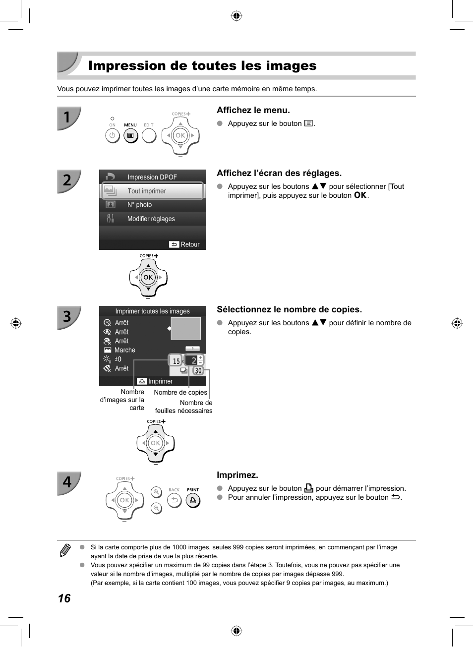 Impression de toutes les images | Canon SELPHY CP810 User Manual | Page 176 / 360