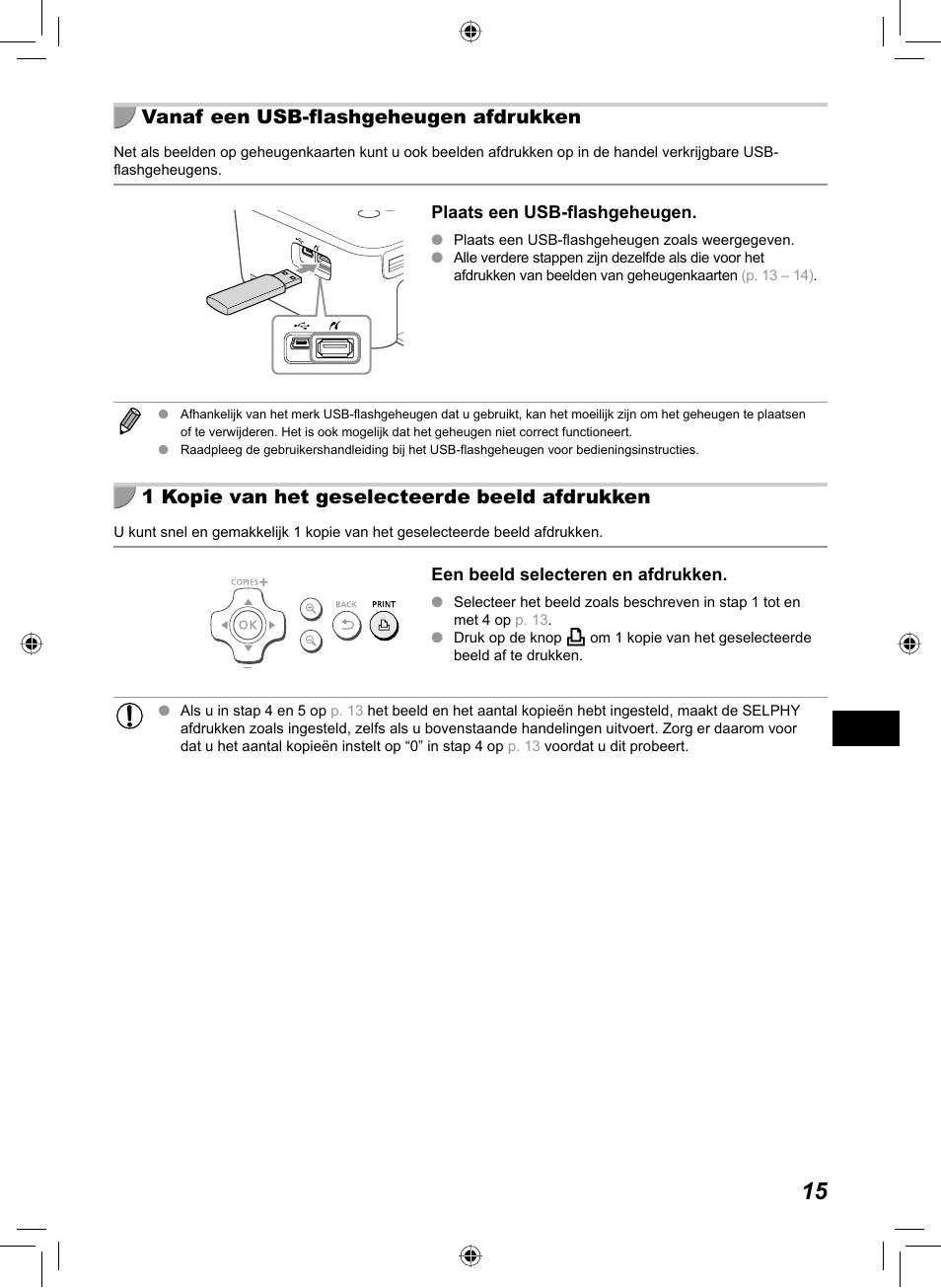 Vanaf een usb-flashgeheugen afdrukken, 1 kopie van het geselecteerde beeld afdrukken | Canon SELPHY CP810 User Manual | Page 255 / 360