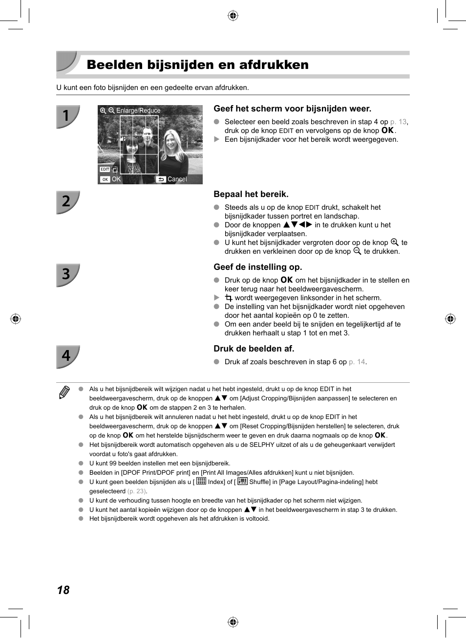 Beelden bijsnijden en afdrukken | Canon SELPHY CP810 User Manual | Page 258 / 360