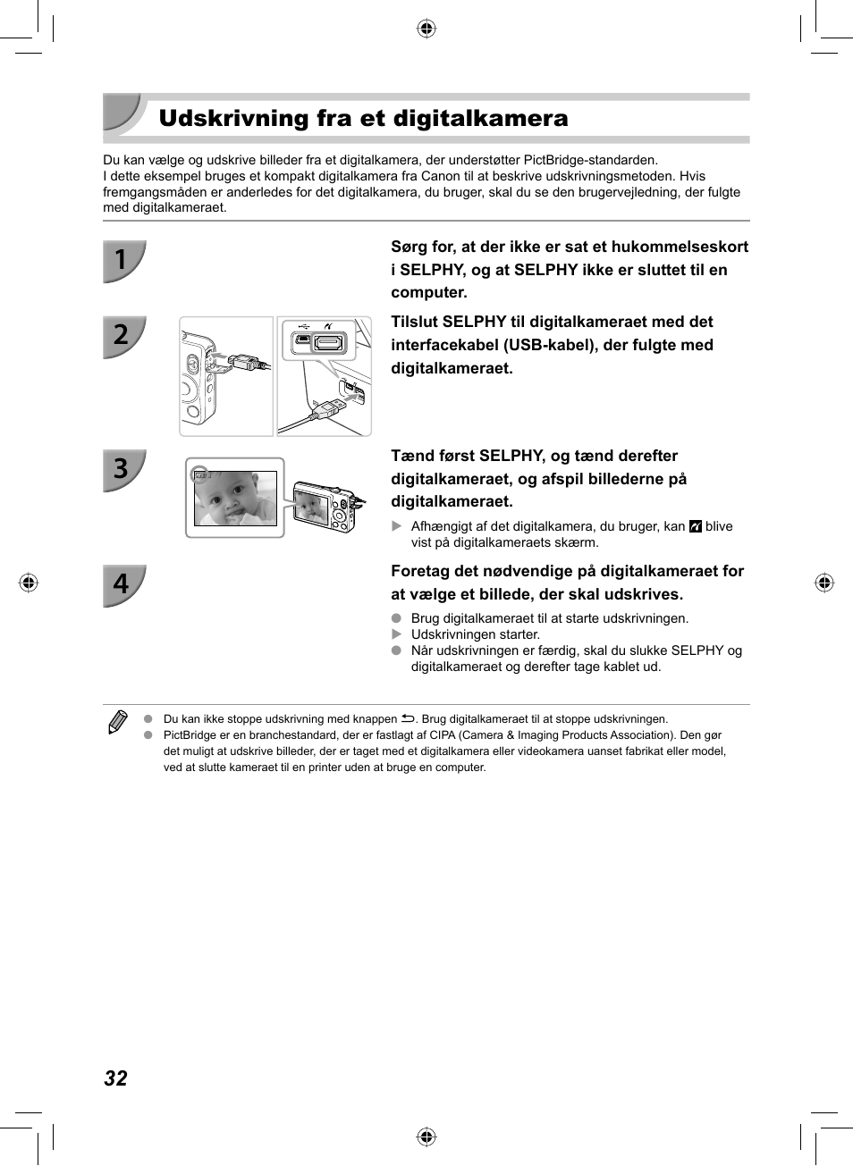 Udskrivning fra et digitalkamera | Canon SELPHY CP810 User Manual | Page 72 / 360