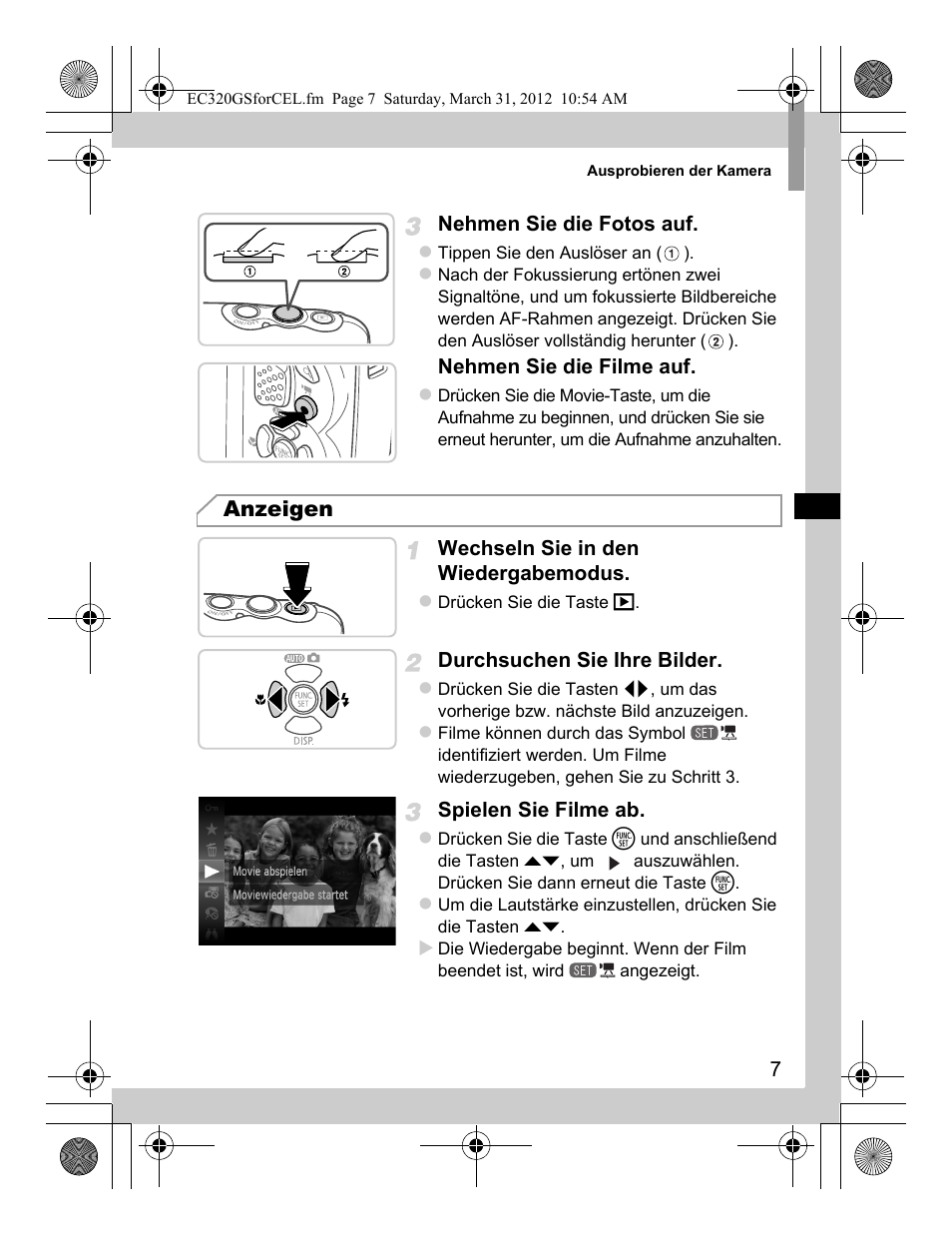 Anzeigen | Canon PowerShot D20 User Manual | Page 15 / 148