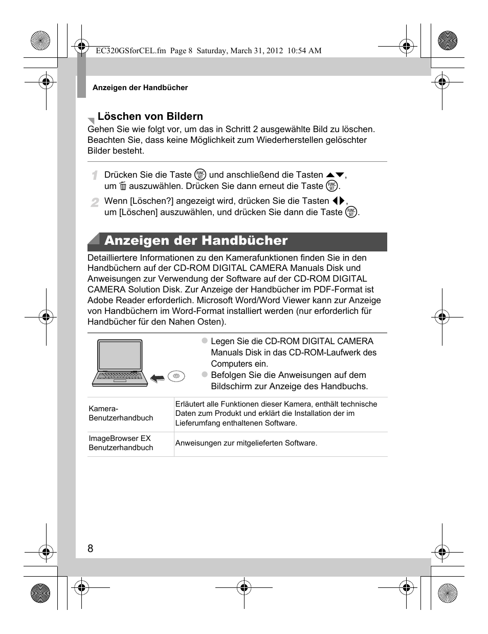 Anzeigen der handbücher | Canon PowerShot D20 User Manual | Page 16 / 148