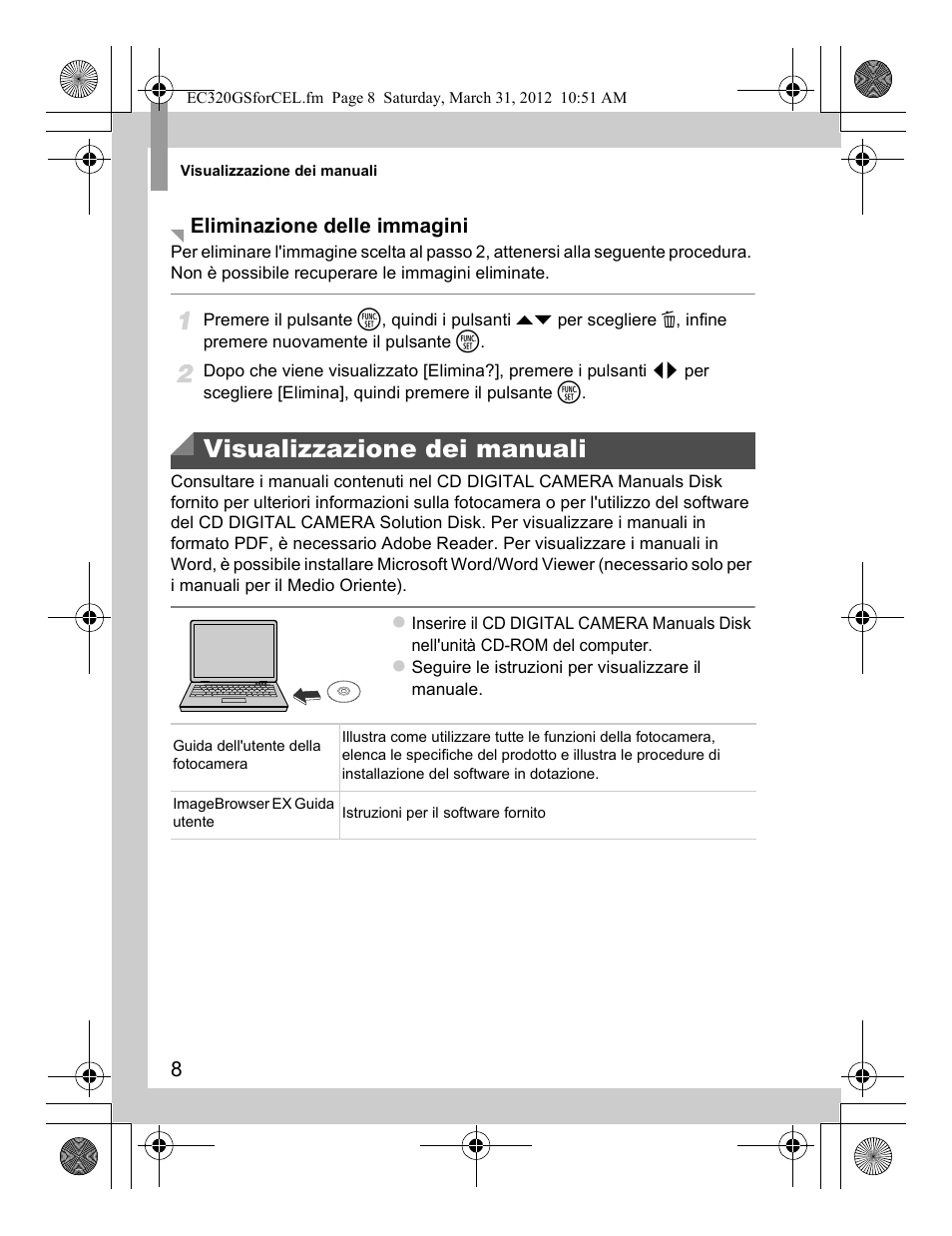 Visualizzazione dei manuali | Canon PowerShot D20 User Manual | Page 40 / 148