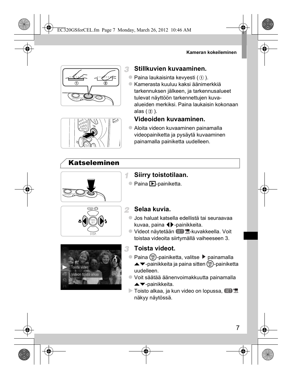 Katseleminen | Canon PowerShot D20 User Manual | Page 79 / 148