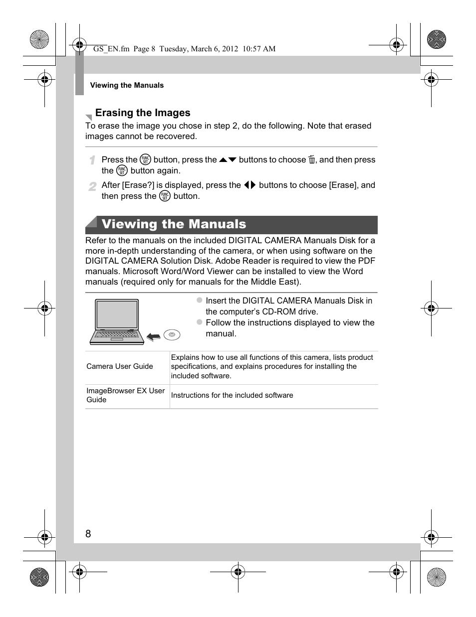 Viewing the manuals | Canon PowerShot D20 User Manual | Page 8 / 148
