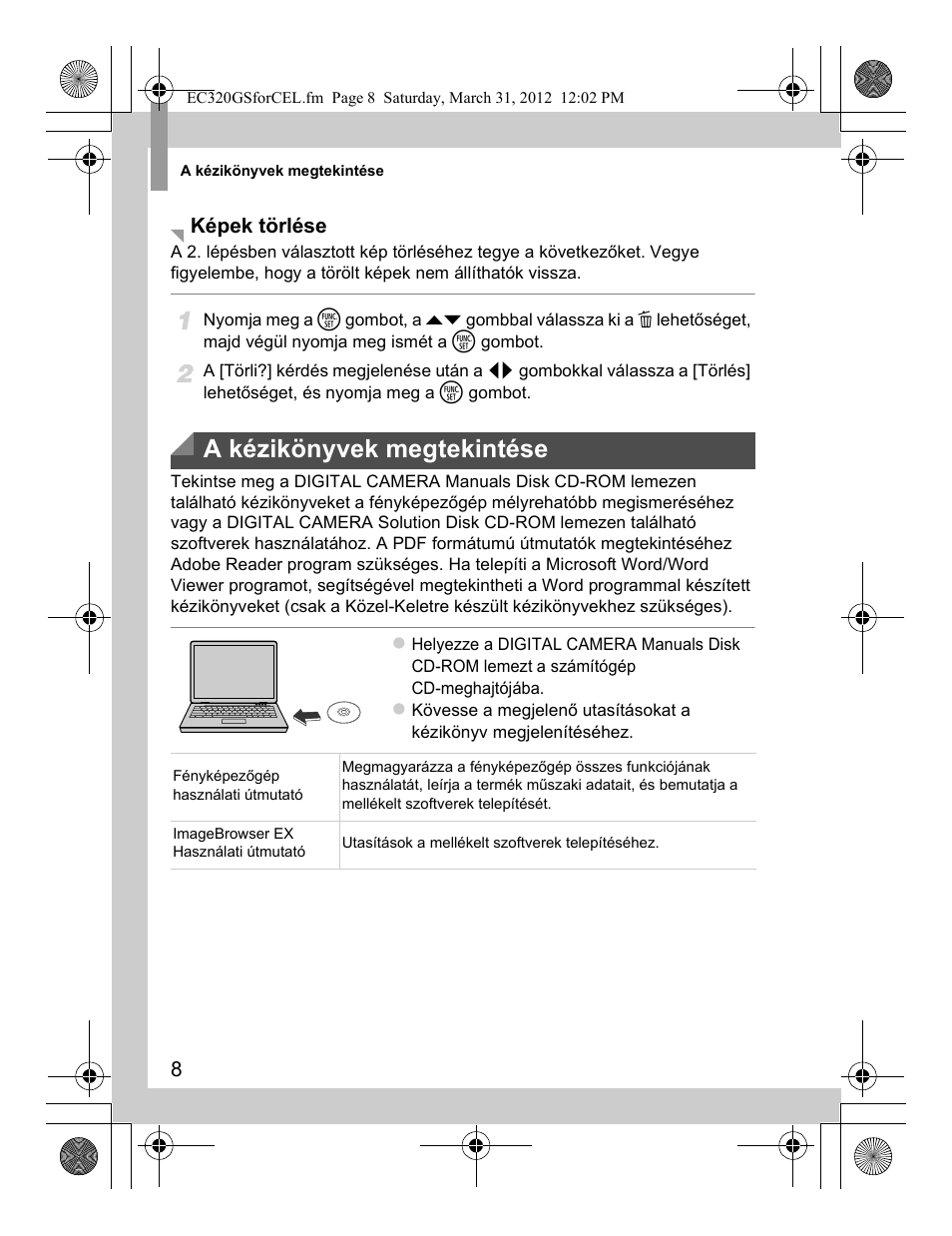 A kézikönyvek megtekintése | Canon PowerShot D20 User Manual | Page 96 / 148