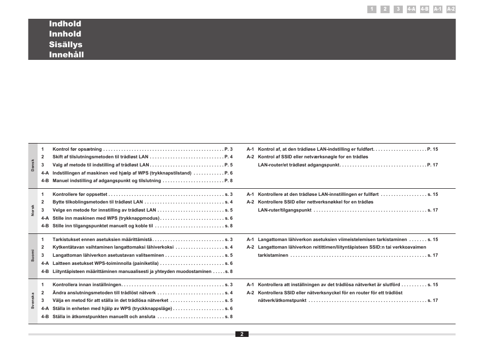 Indhold innhold sisällys innehåll | Canon i-SENSYS MF5980dw User Manual | Page 92 / 128