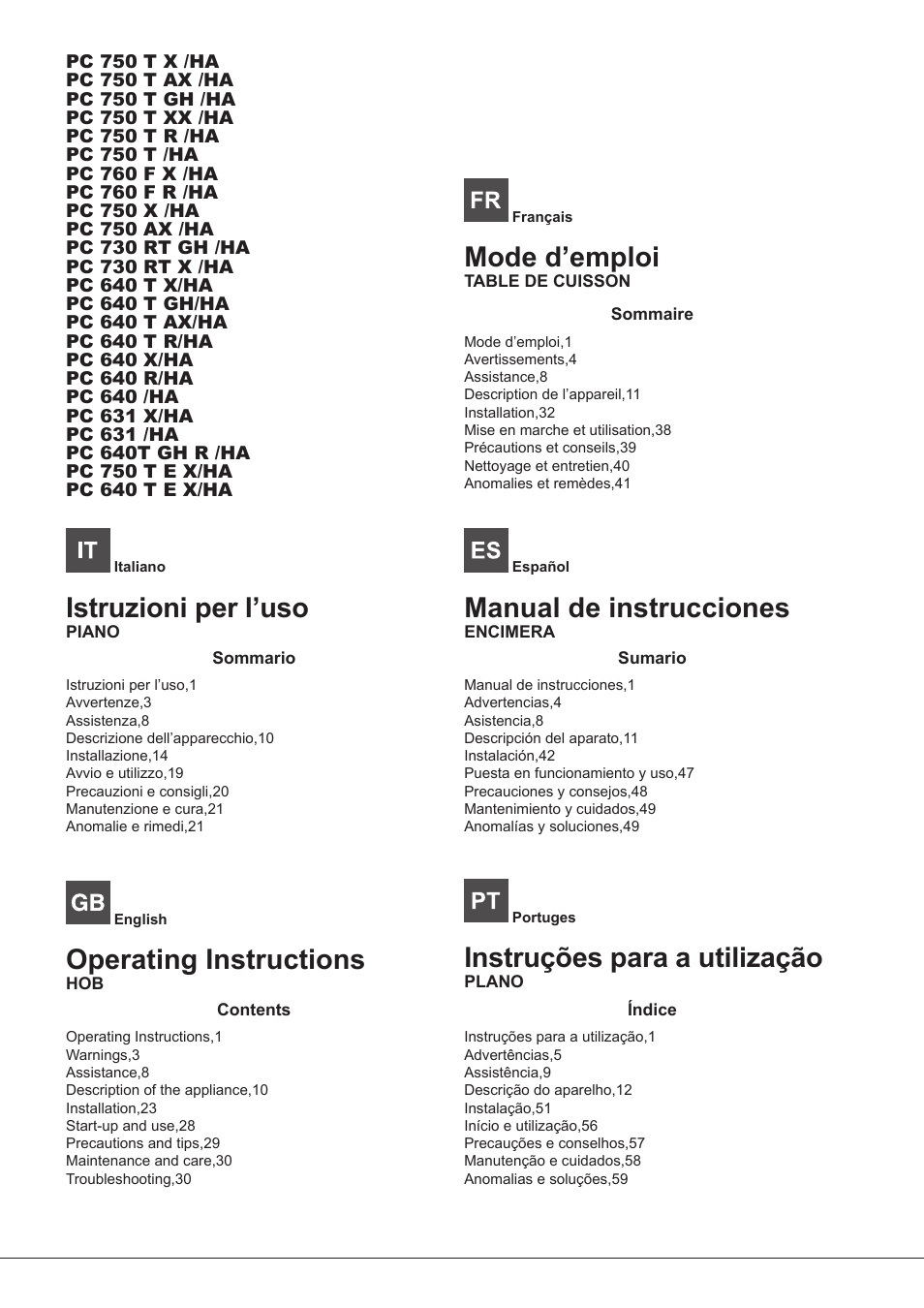 Hotpoint Ariston PC 640 T (AN) R-HA  EU User Manual | 88 pages