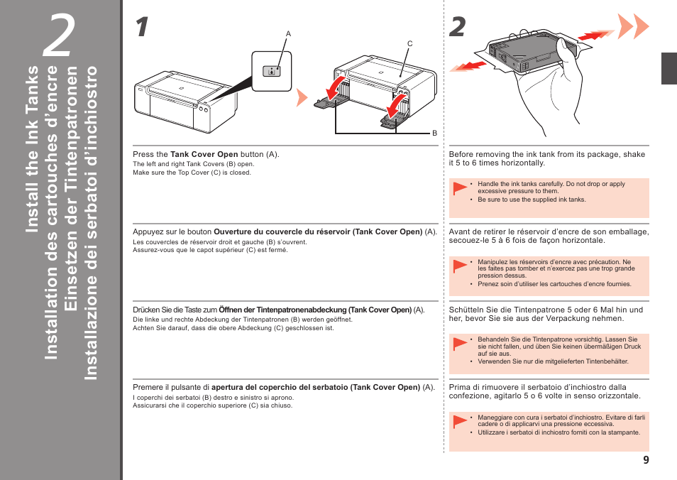 Ei ns et ze n de r ti nt en pa tr on en | Canon PIXMA PRO-1 User Manual | Page 12 / 274