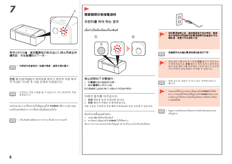 เมื่อจำเป็นต้องปิดเครื่องพิมพ | Canon PIXMA PRO-1 User Manual | Page 249 / 274