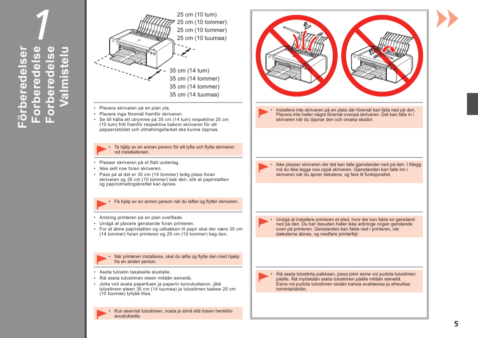 Va lm is te lu, Fo rb er ed el se, Fö rb er ed el se r | Canon PIXMA PRO-1 User Manual | Page 76 / 274