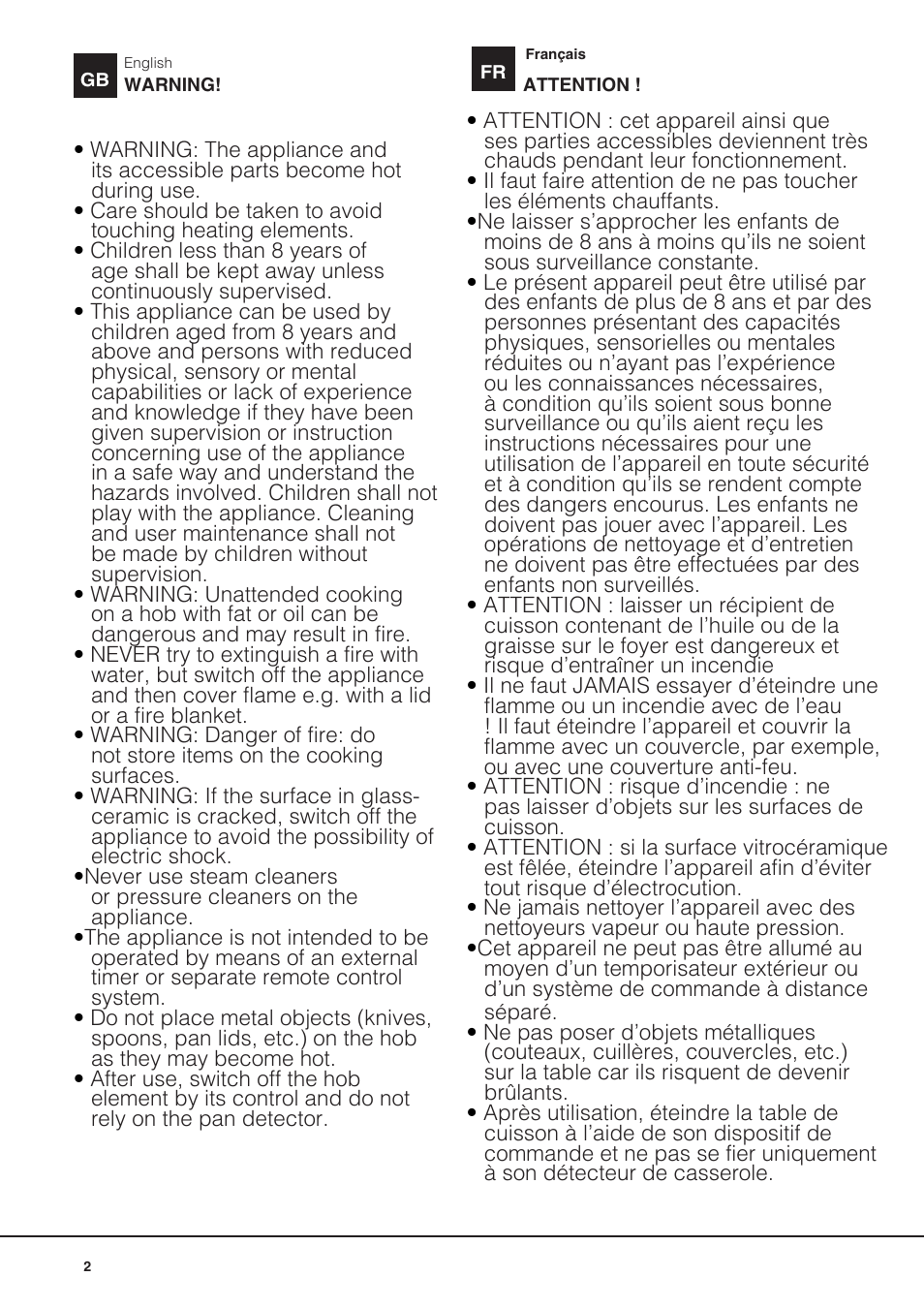 Hotpoint Ariston KIC 644 X User Manual | Page 2 / 84