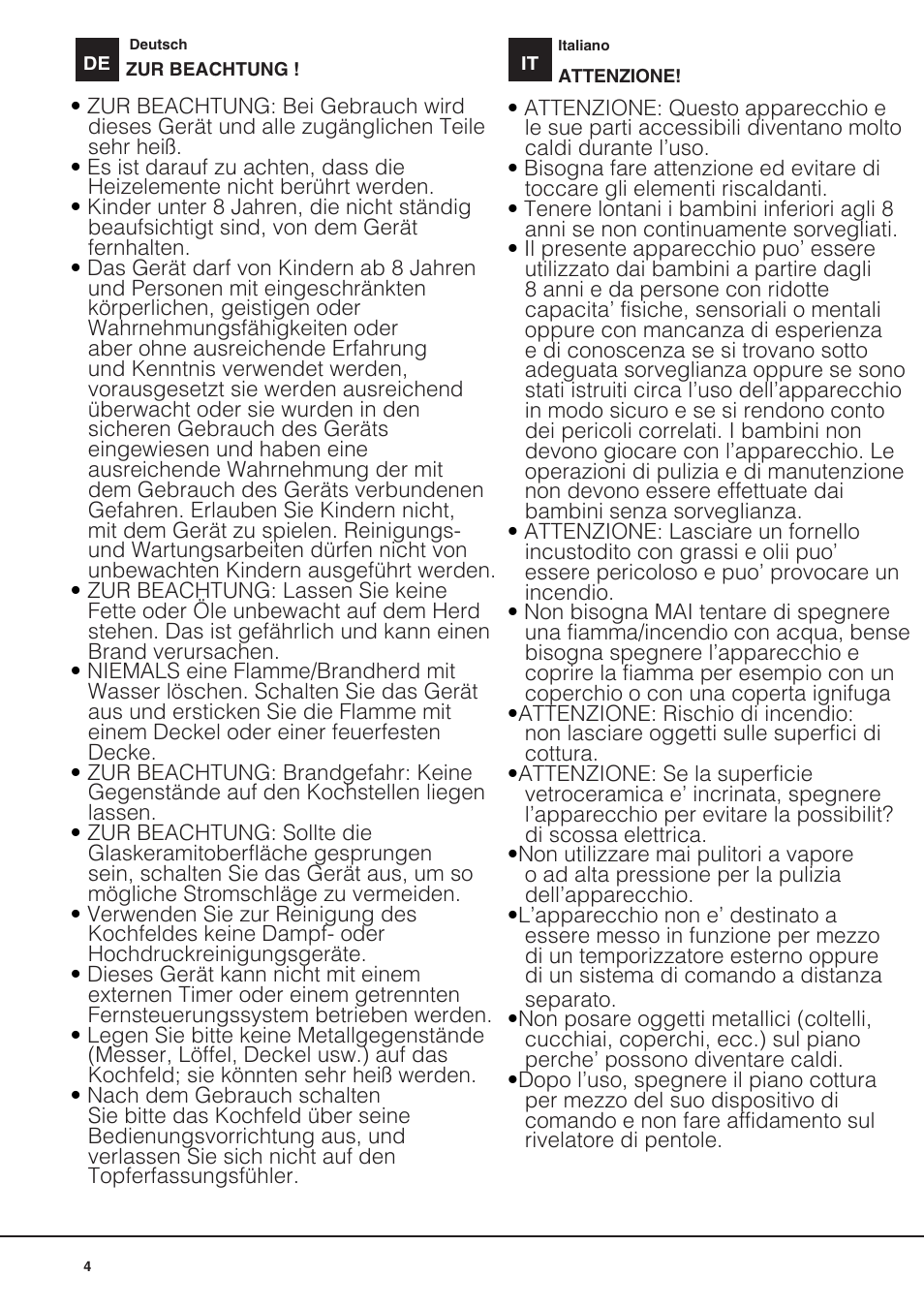 Hotpoint Ariston KIC 644 X User Manual | Page 4 / 84