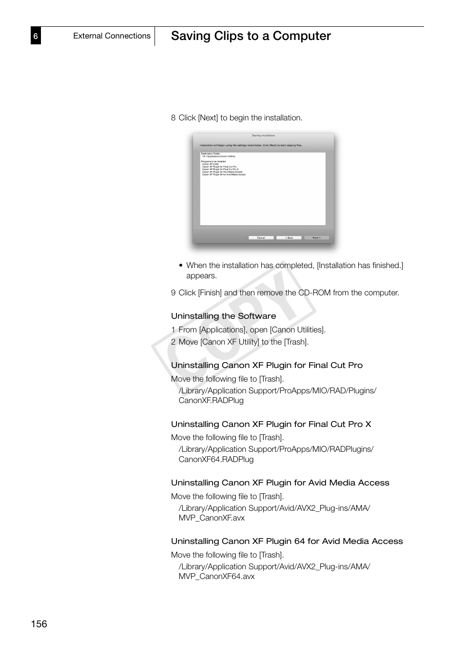 Cop y | Canon XF305 User Manual | Page 156 / 206