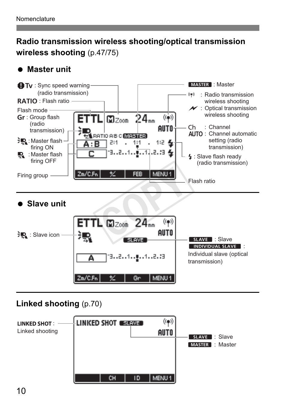 Cop y | Canon Speedlite 600EX-RT User Manual | Page 12 / 372