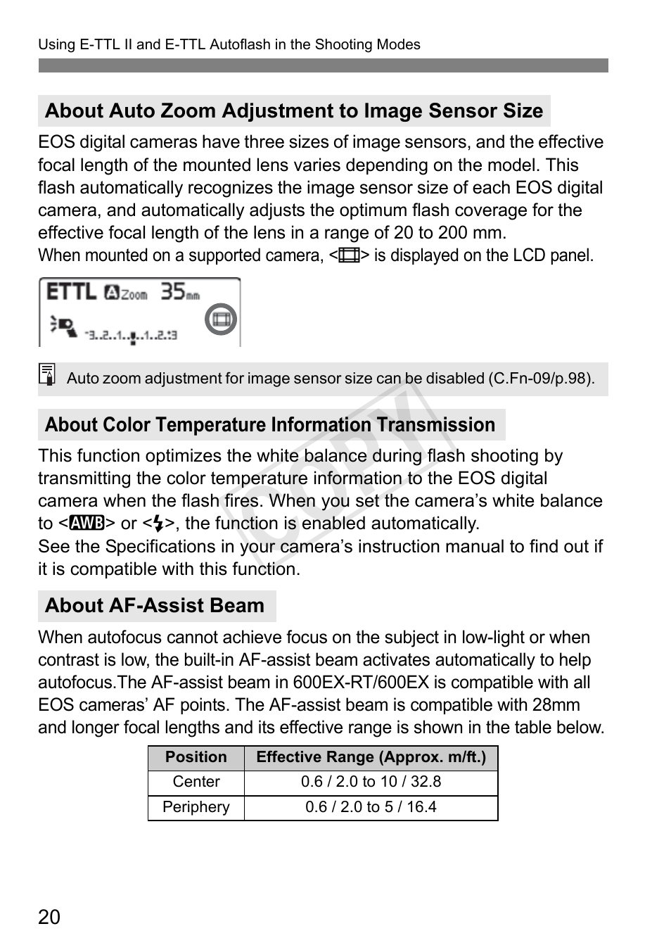 Cop y | Canon Speedlite 600EX-RT User Manual | Page 22 / 372