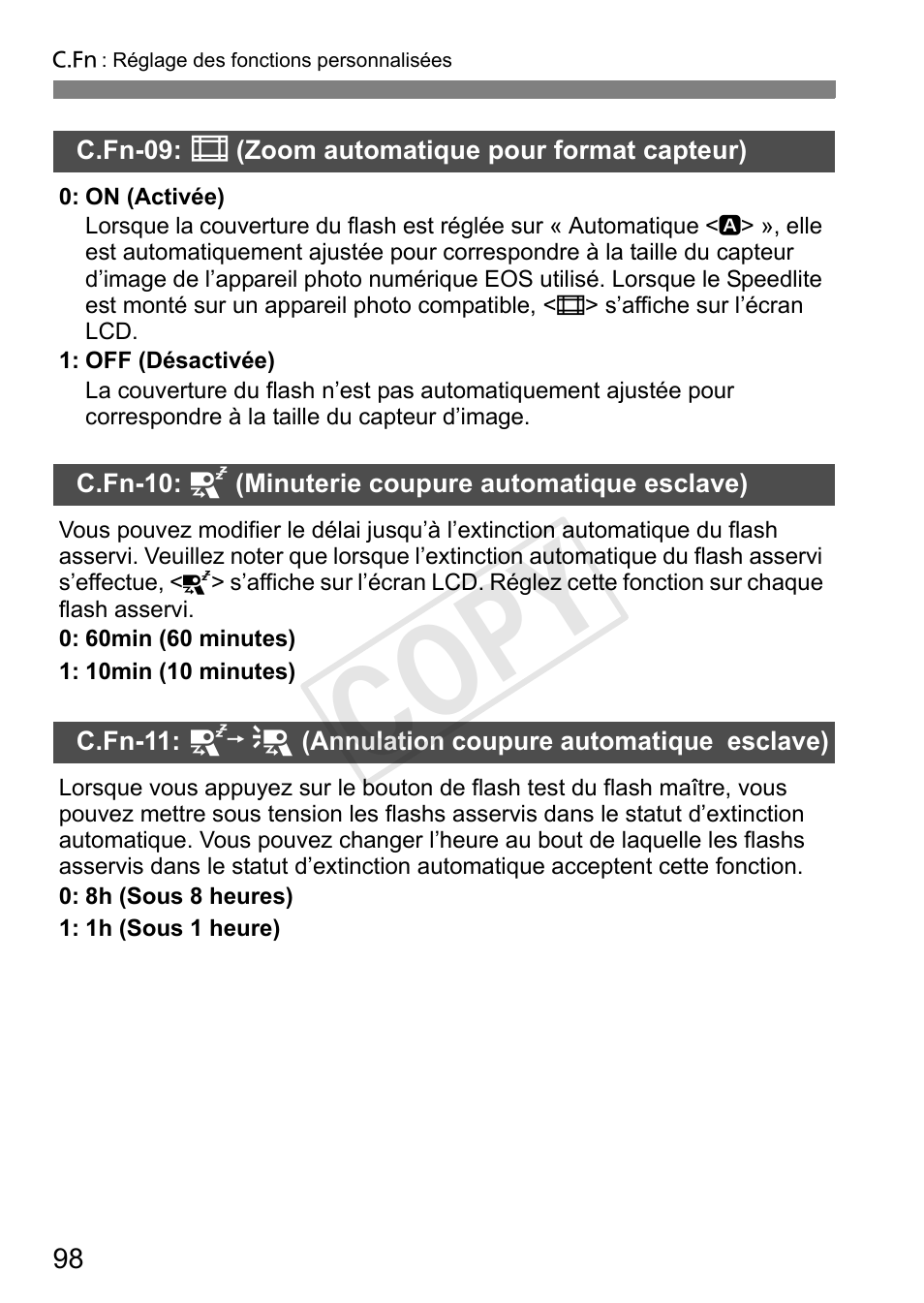 Cop y | Canon Speedlite 600EX-RT User Manual | Page 222 / 372