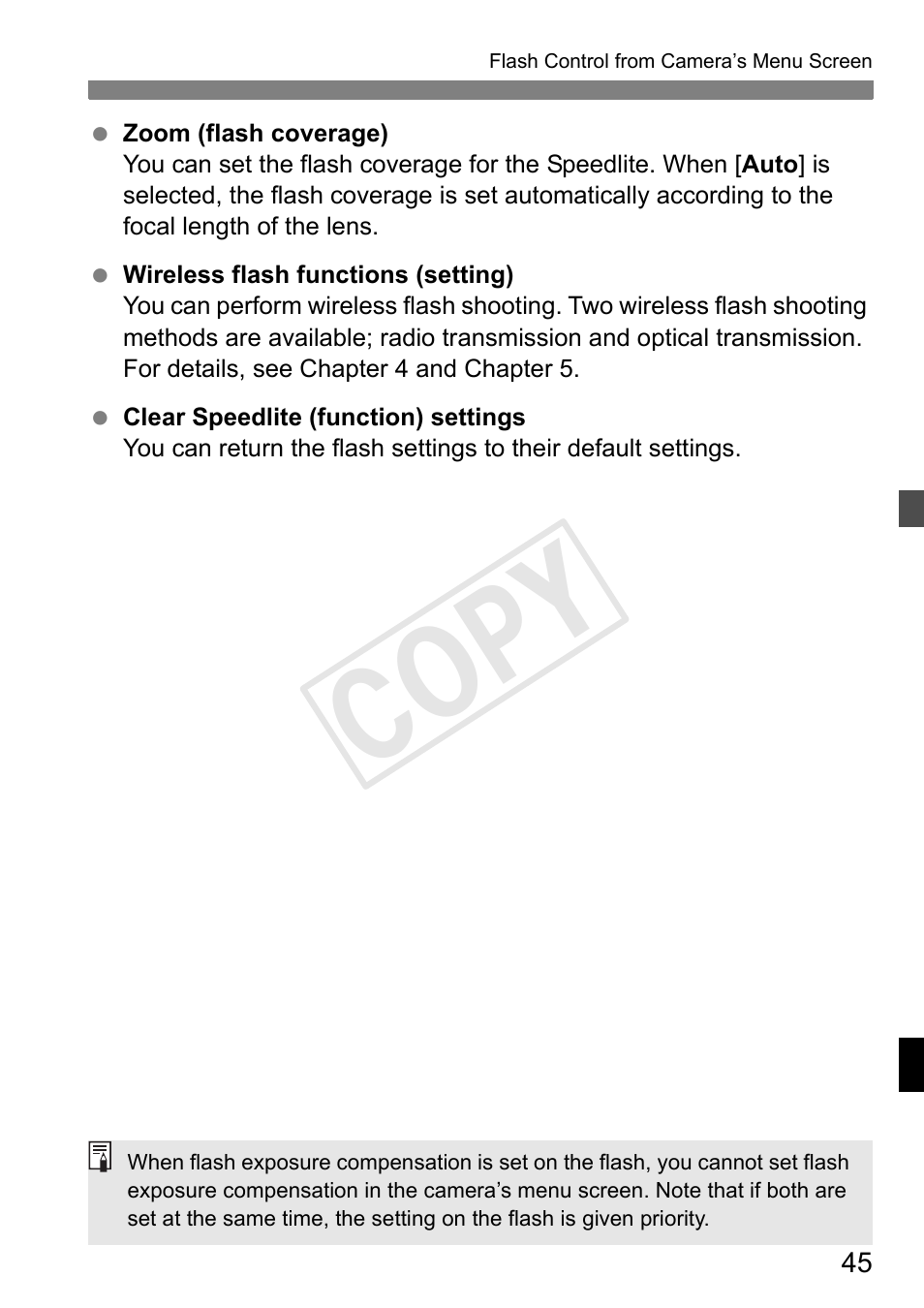 Cop y | Canon Speedlite 600EX-RT User Manual | Page 47 / 372