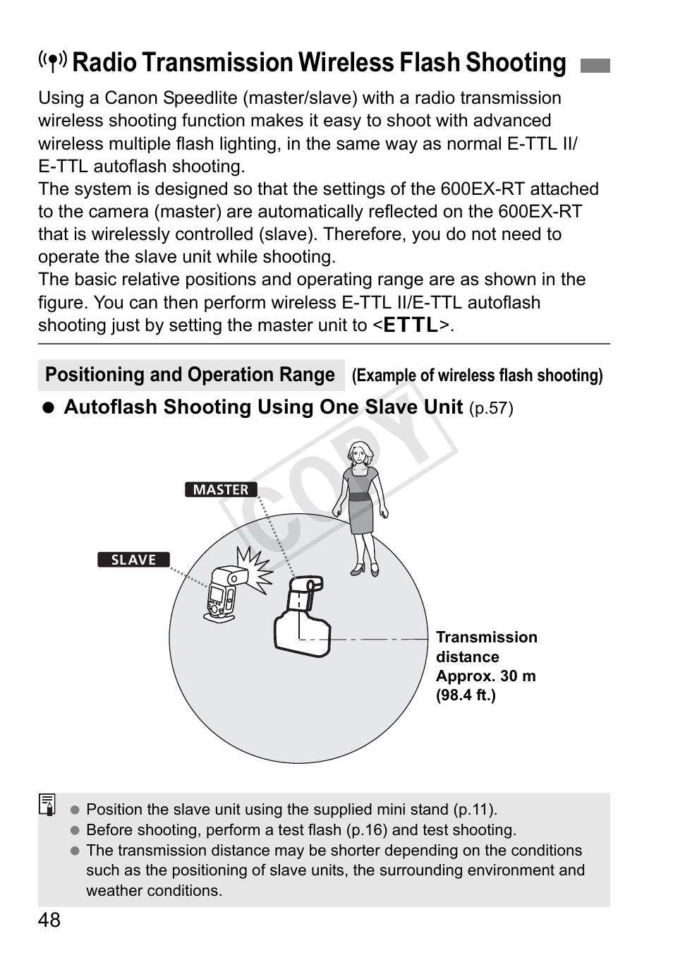 Cop y | Canon Speedlite 600EX-RT User Manual | Page 50 / 372