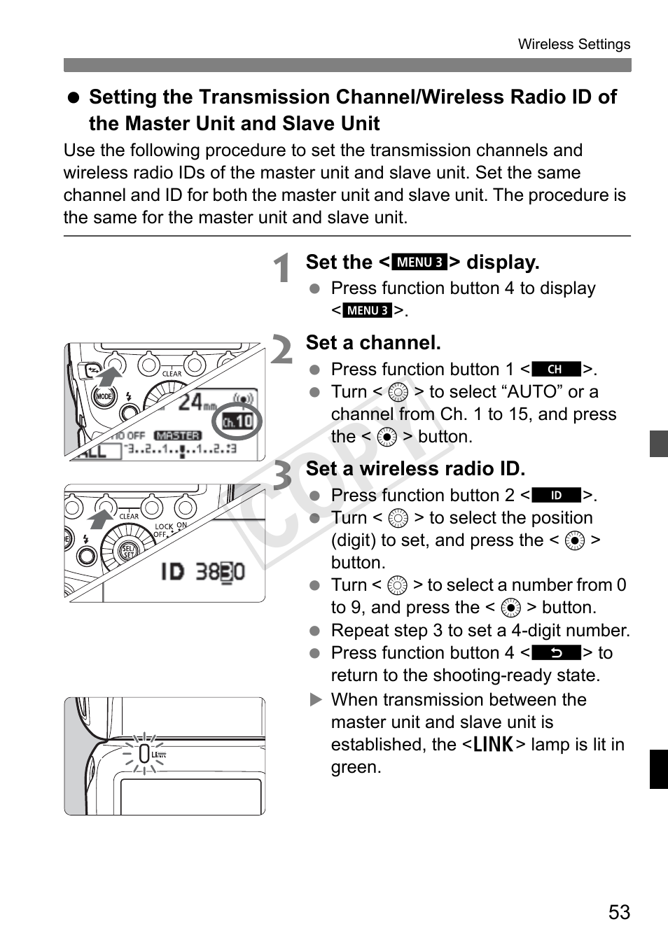 Cop y | Canon Speedlite 600EX-RT User Manual | Page 55 / 372