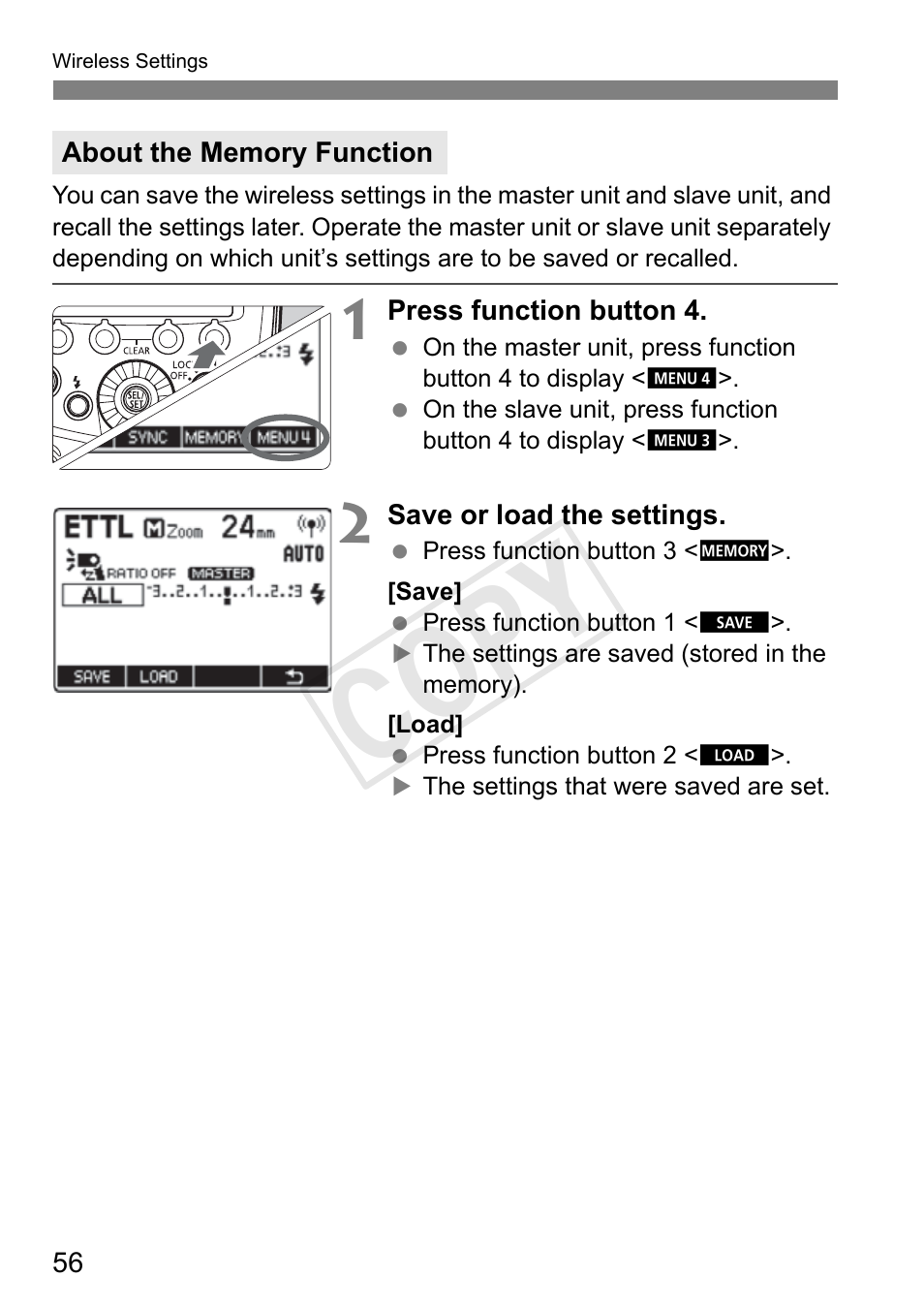 Cop y | Canon Speedlite 600EX-RT User Manual | Page 58 / 372