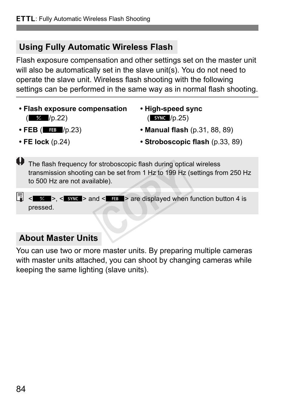 Cop y | Canon Speedlite 600EX-RT User Manual | Page 86 / 372