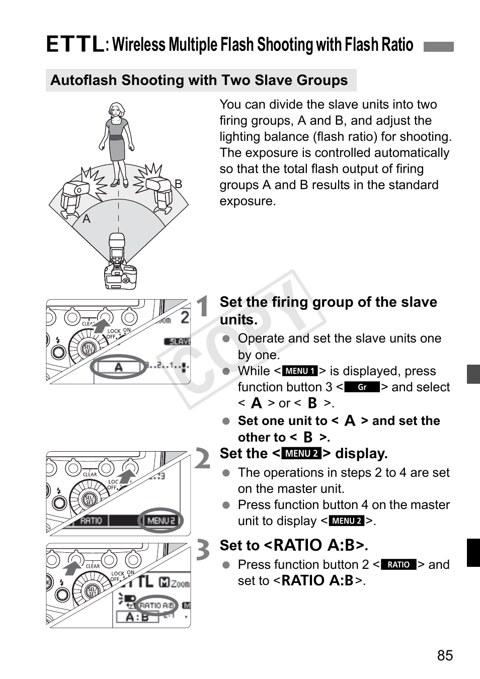 Cop y | Canon Speedlite 600EX-RT User Manual | Page 87 / 372