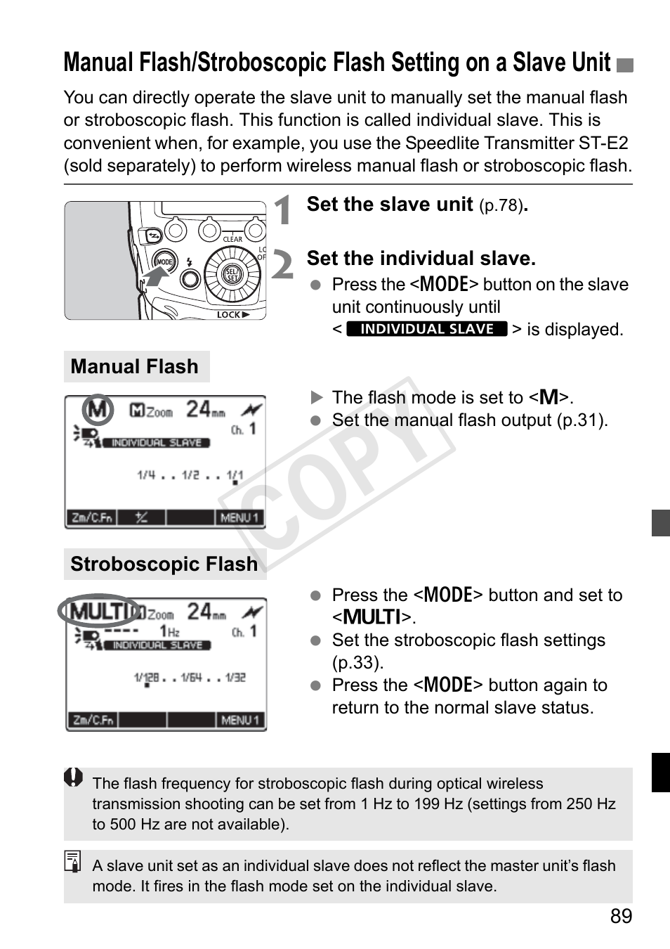 Cop y | Canon Speedlite 600EX-RT User Manual | Page 91 / 372