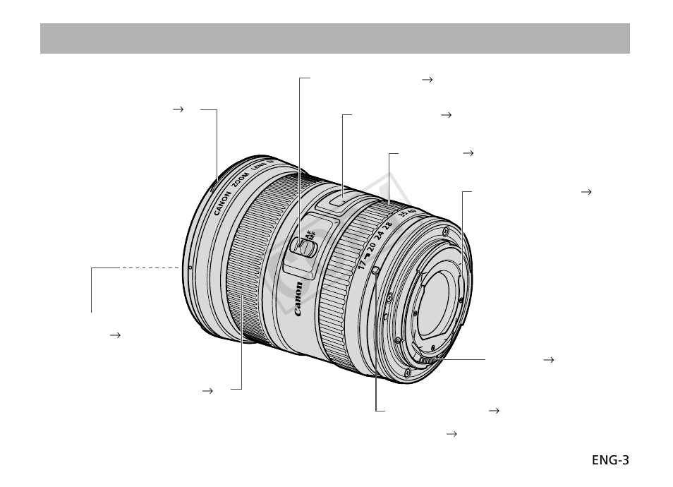Cop y, Nomenclature | Canon EF 17-40mm f4L USM User Manual | Page 4 / 12