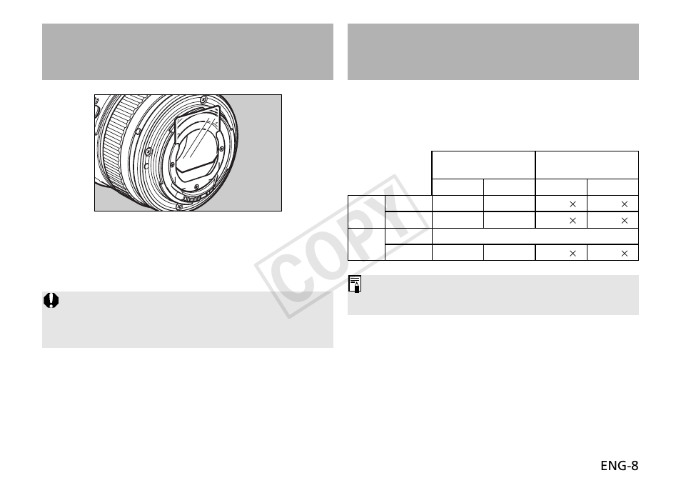 Cop y, Filter holder, Extension tubes | Canon EF 17-40mm f4L USM User Manual | Page 9 / 12