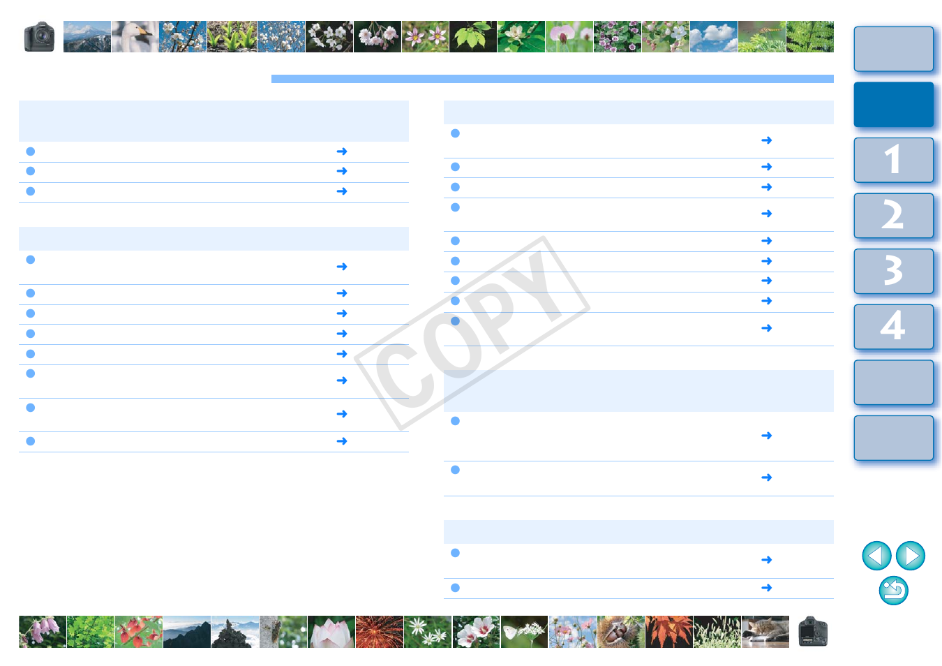 Contents at a glance, Contents at, A glance | Cop y | Canon EOS 1200D User Manual | Page 4 / 111