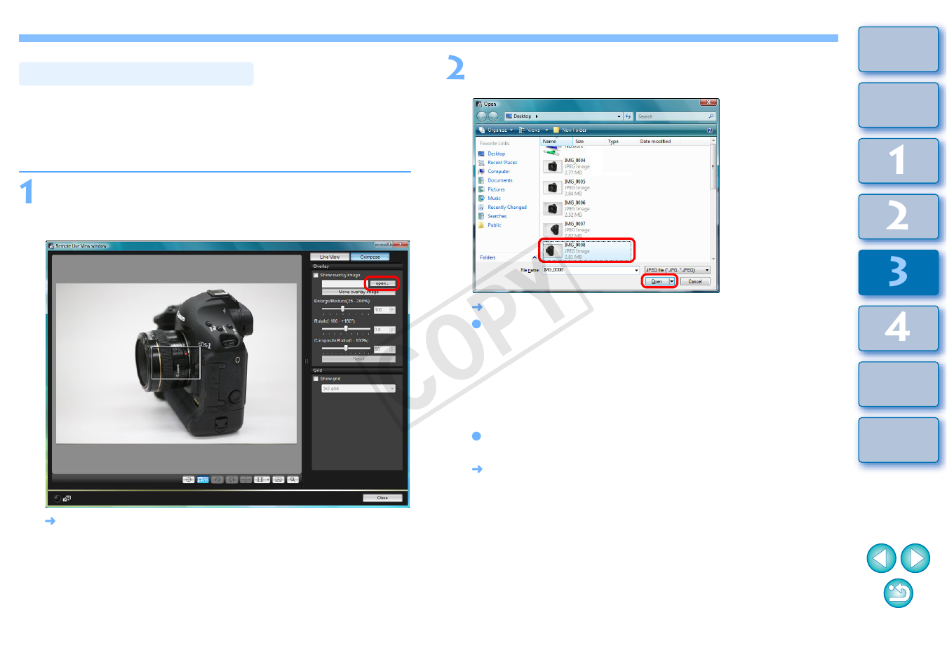 P.53, Overlaid display function, Cop y | Canon EOS 1200D User Manual | Page 54 / 111