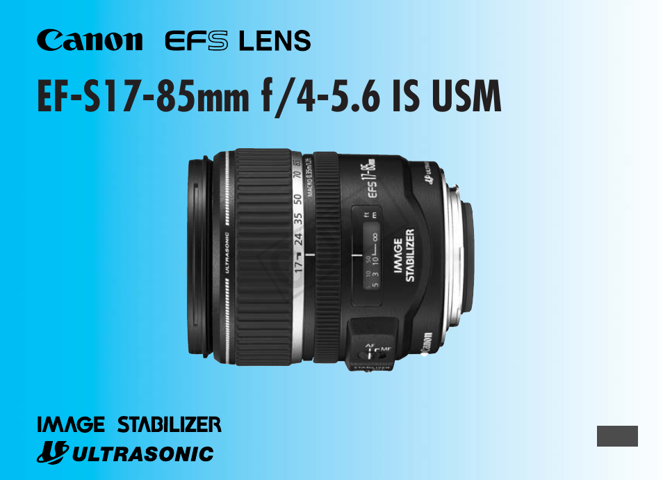 Canon EF-S 17-85mm f4-5.6 IS USM User Manual | 12 pages