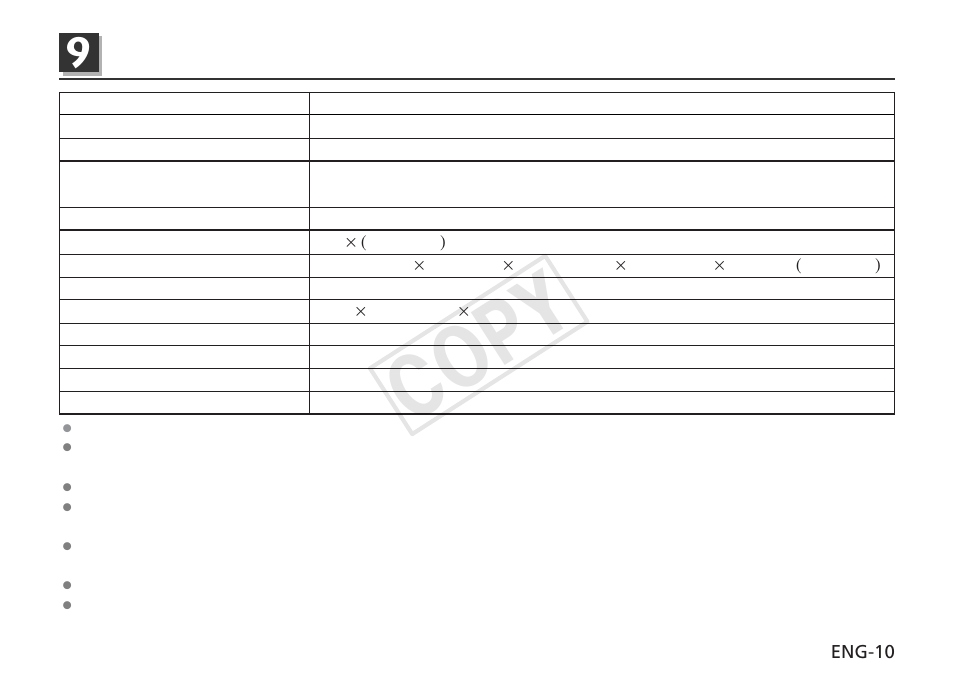 Cop y, Specifications | Canon EF-S 17-85mm f4-5.6 IS USM User Manual | Page 11 / 12