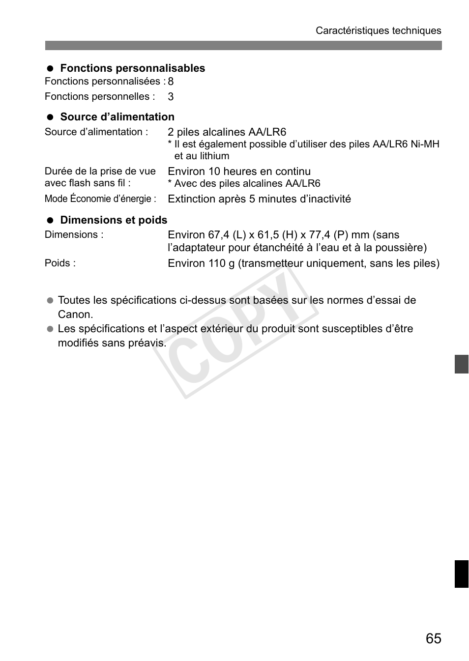 Cop y | Canon Speedlite Transmitter ST-E3-RT User Manual | Page 139 / 220
